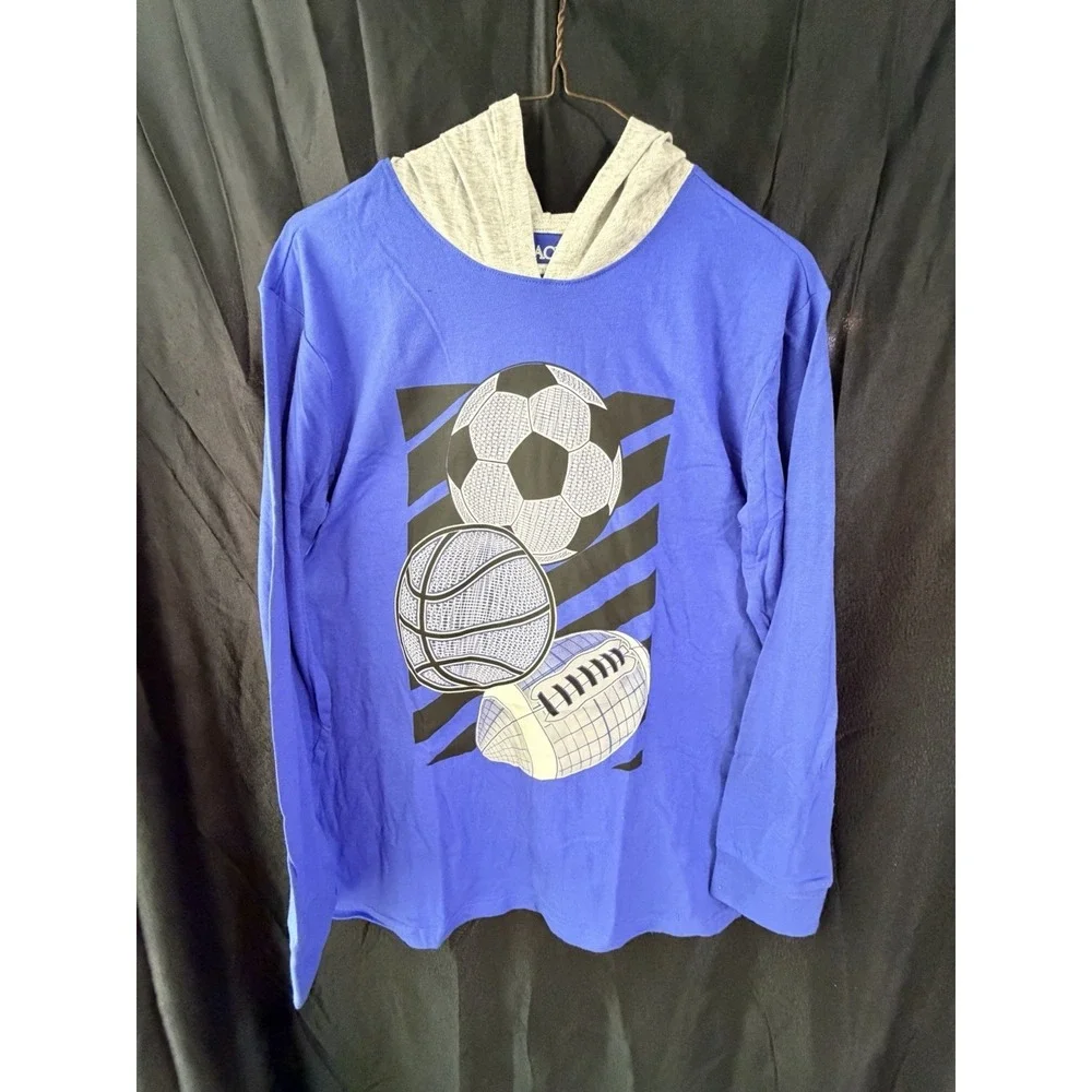NWT JUNIOR BOYS XXL/TTG(16)‎ GAMER SHIRT BLUE MEASURMENTS IN DESCRIPTION (3015)